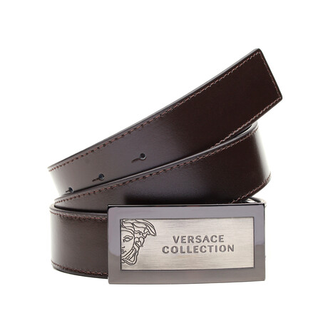 Versace Leather Belt // Brown // V1