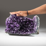 Genuine Amethyst Crystal Cluster + Acrylic Display Stand // V10