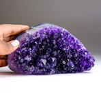 Genuine Amethyst Crystal Cluster + Acrylic Display Stand // V3