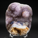 Large Gemmy Amethyst Crystal Cluster with Purple Fluorite