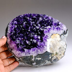 Genuine Amethyst Crystal Cluster + Acrylic Display Stand // V5