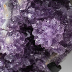 Genuine Amethyst Crystal Cluster + Metal Stand // V2