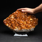 Genuine Citrine Crystal Cluster + Acrylic Display Stand // V1