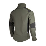 Reflector Printed Softshell Jacket // Olive Green (3XL)