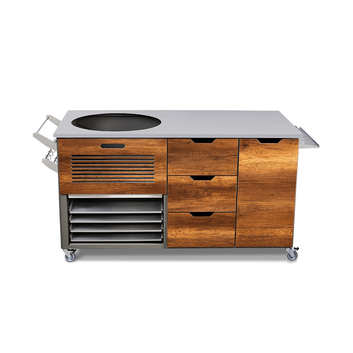 Kamadospace Infinite Island // For 22" Kamado + Air Lift Hinge