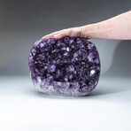 Genuine Amethyst Crystal Cluster + Acrylic Display Stand // V11