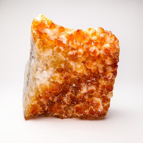 Genuine Citrine Crystal Cluster + Acrylic Display Stand // V3