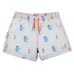 Surfing T-Rex Swim Trunks // Gray (XL)