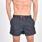 Dotted Swim Trunks // Black (S)