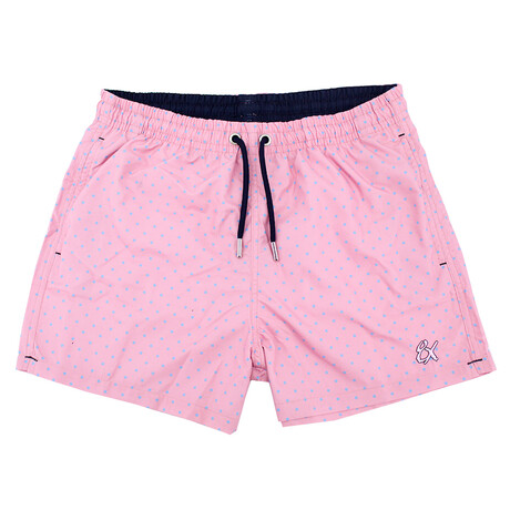 Dotted Swim Trunks // Pink (S)