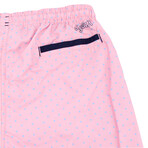 Dotted Swim Trunks // Pink (S)