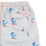 Surfing T-Rex Swim Trunks // Gray (XL)