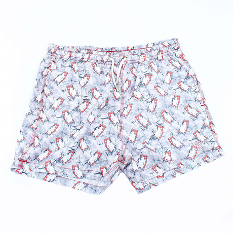 Polar Plunge Swim Trunks // White (S)