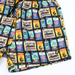 Mr. Mechanic Swim Trunks // Black + Multicolor (3XL)