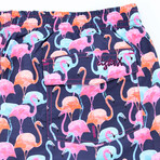 Flamingo Swim Trunks // Navy (3XL)