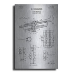 Trumpet Blueprint (16"H x 12"W x 0.13"D)