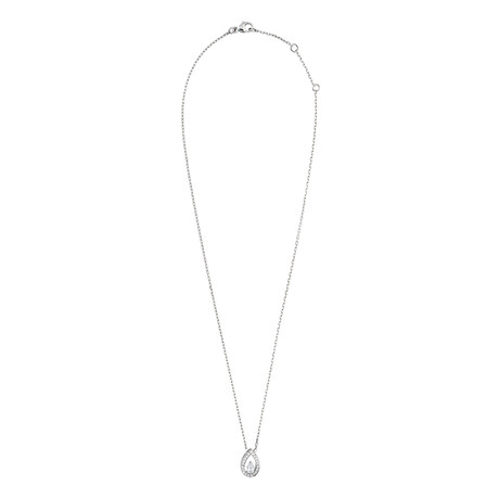 Lovelight 18k White Gold + Diamond Pendant Necklace // 16.37" // New