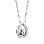 Lovelight 18k White Gold + Diamond Pendant Necklace // 16.37" // New