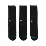Icon Crew // Pack of 3 // Black (S)