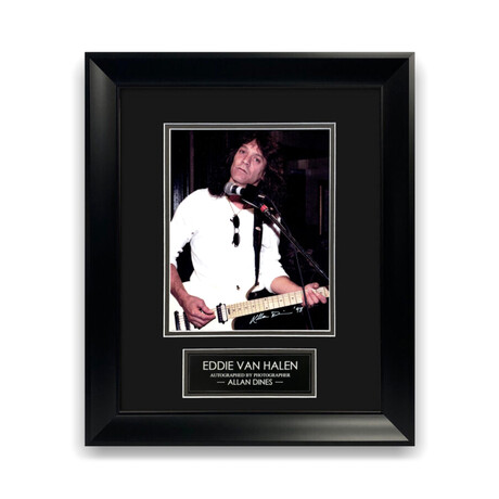 Eddie Van Halen // Allen Dines Signed + Framed Photograph
