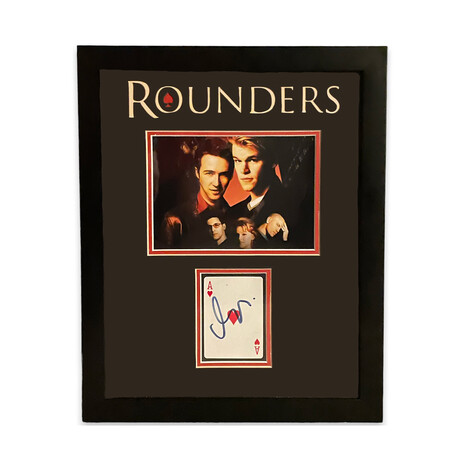Matt Damon // Rounders // Signed + Framed Ace Card