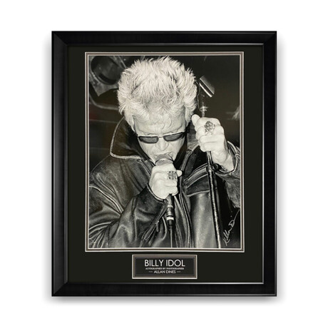 Billy Idol // Allen Dines Signed + Framed Photograph 