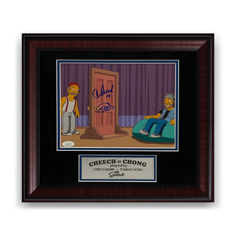 Cheech Marin & Tommy Chong // The Simpsons // Signed + Framed Photograph