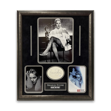 Sharon Stone // Basic Instinct // Signed + Framed Cut Collage