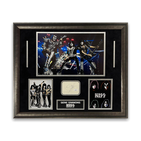 Gene Simmons // Signed + Framed Cut Collage // KISS