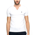 Jason Henley Short Sleeve T-Shirt // White + Navy (S)