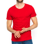 Marco Round Neck Short Sleeve T-Shirt // Red (M)