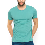 Alan Round Neck Short Sleeve T-Shirt // Teal (L)