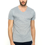 Eric V-Neck Short Sleeve T-Shirt // Gray (S)