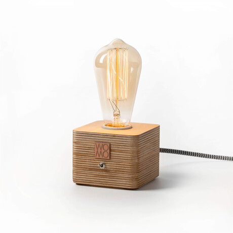 Rustic Table Lamp // Wood