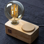 Rustic Dimmable Table Lamp // Wood