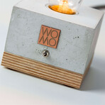 Concrete Rustic Table Lamp // Gray + Wood