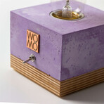 Colored Concrete Table Lamp // Lilac