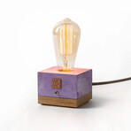 Colored Concrete Table Lamp // Lilac