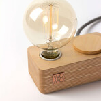 Rustic Dimmable Table Lamp // Wood