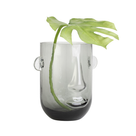 Profile Glass Face Vase