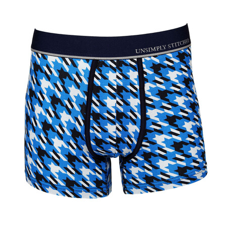 No Show Trunk // Houndstooth // Blue Multicolor (S)