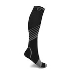 V-Striped Grey Knee-High Compression Socks // 1-Pair (Small / Medium)