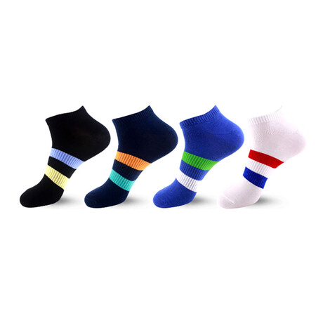 Unisex No-Show Everyday Socks // 4-Pairs // Assorted (Small / Medium)