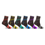 Ultra V-Striped Crew Length Compression Socks // 6-Pairs (Small / Medium)