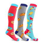 Munchies Knee-High Compression Socks // 3-Pairs (Large/X-Large)