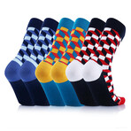 Unisex Graduated Crew Socks // 6-Pairs // Assorted (Small/Medium)