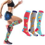 Munchies Knee-High Compression Socks // 3-Pairs (Large/X-Large)