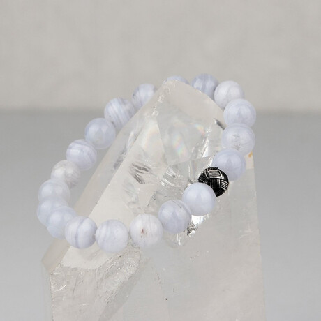 Aquamarine Bracelet // Silver + Ice Blue (7.6")
