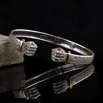 The Double Fist Bracelet // Silver