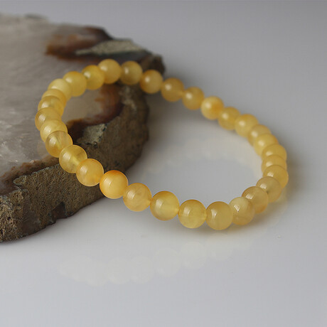 Natural Baltic Amber Bracelet // Yellow (7.6")